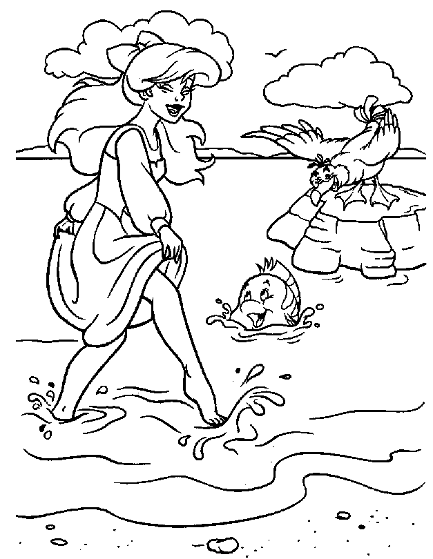 Ariel Melody Colouring Pages (page 2)