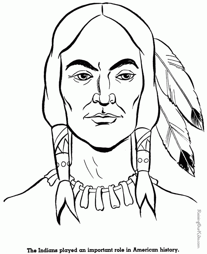 American Indian Coloring Pages | Bulbulk Com