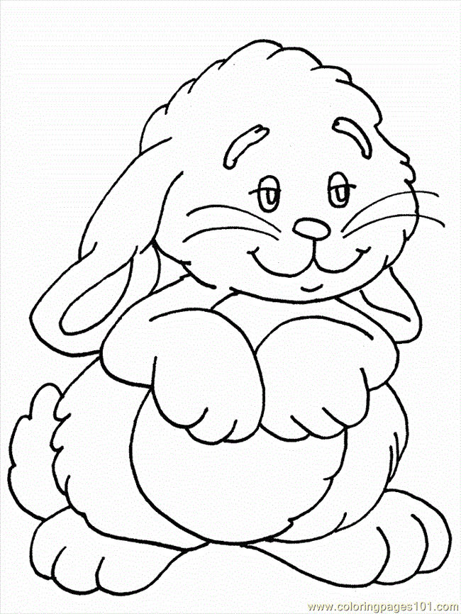 Coloring Pages Easter Coloring Rabbit1 (Cartoons > Miscellaneous 