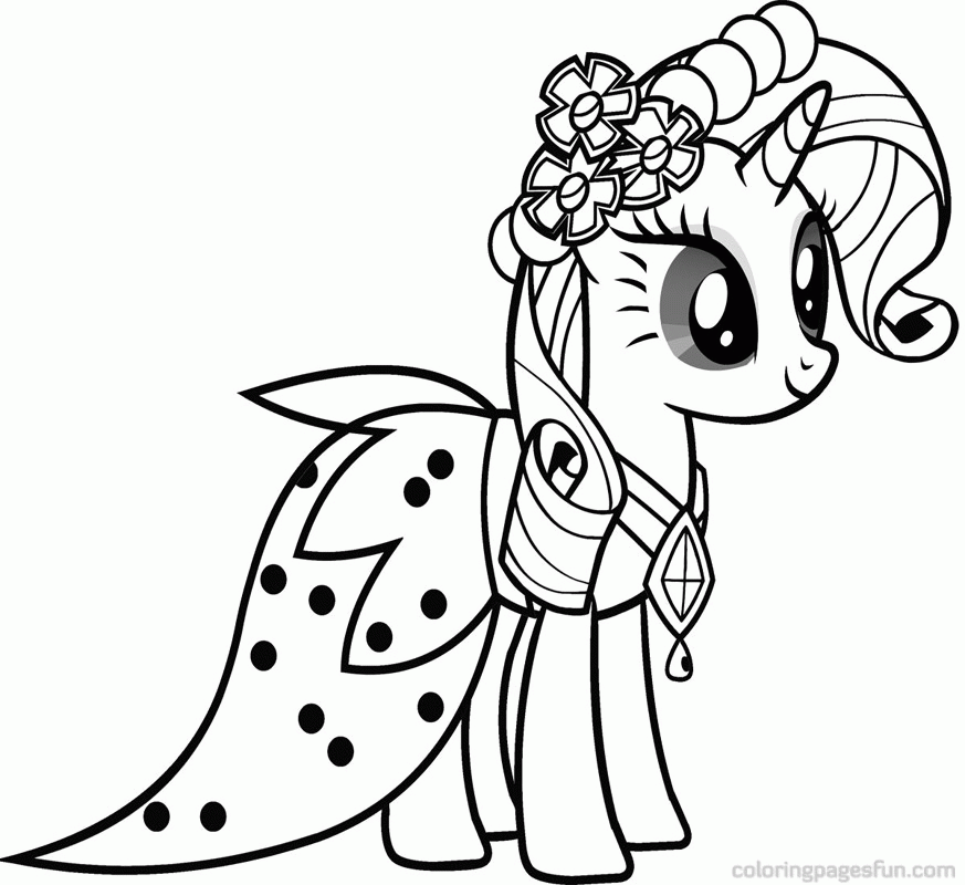 Rarity Friendship Is Magic Coloring Pages | Free Printable 