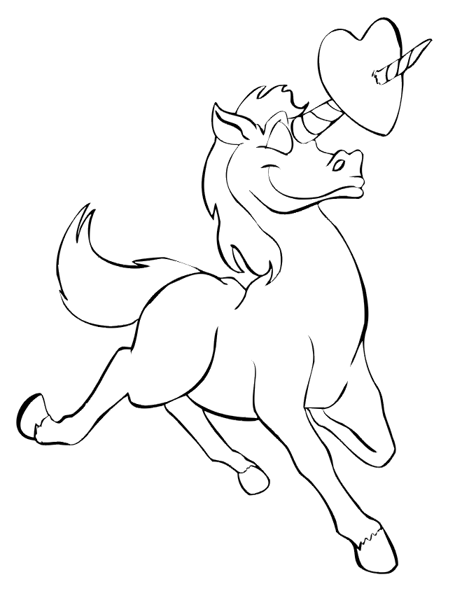 Cute Unicorn Coloring Pages | Coloring