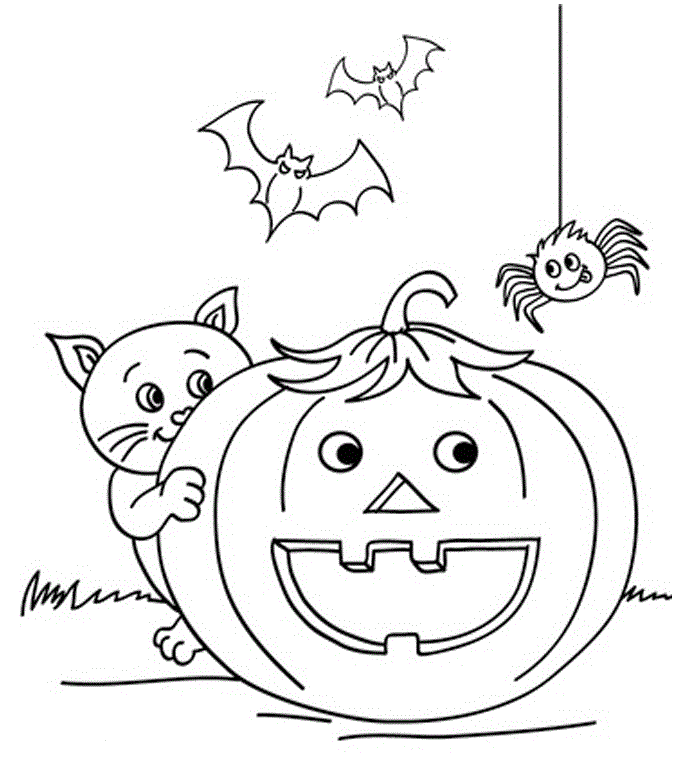 Halloween Color Pages For Kids | October - Coloring Home