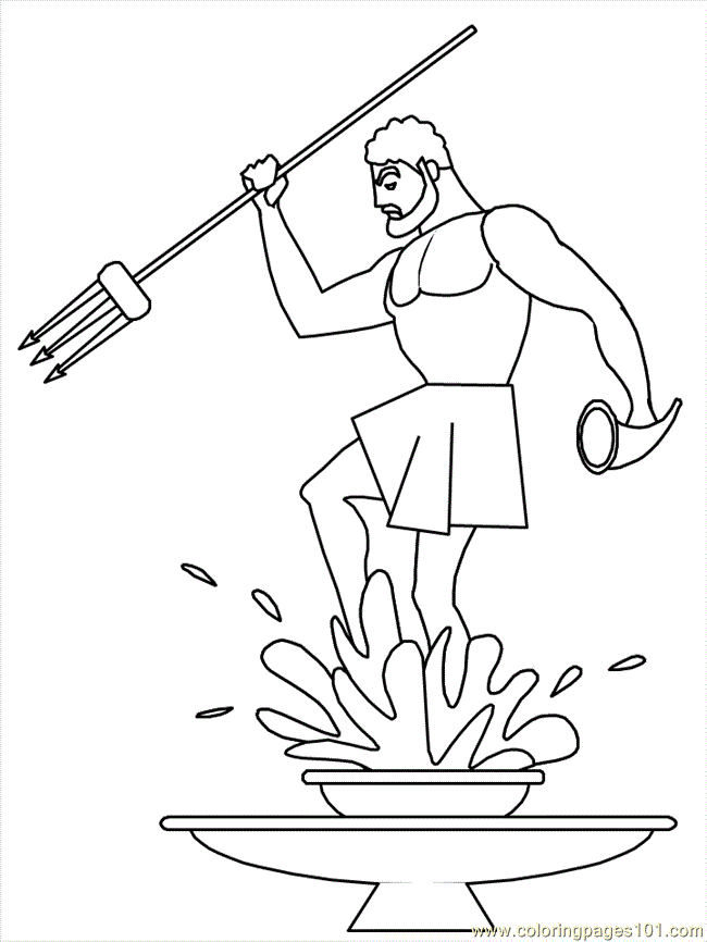 The Greek God Poseidon Colouring Pages (page 2) - Coloring Home