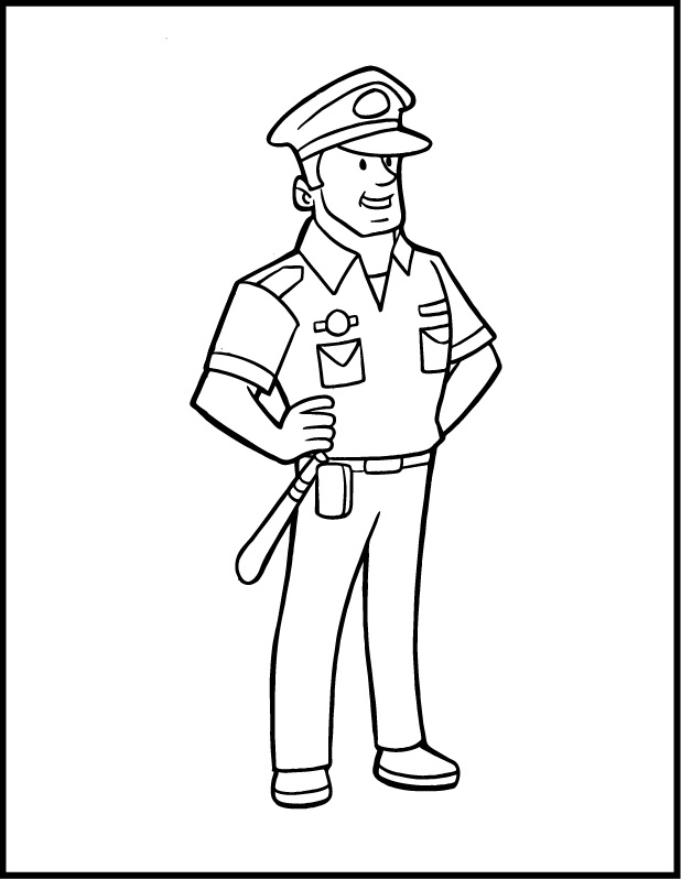 Police Coloring Pages Free Printable Download | Coloring Pages Hub