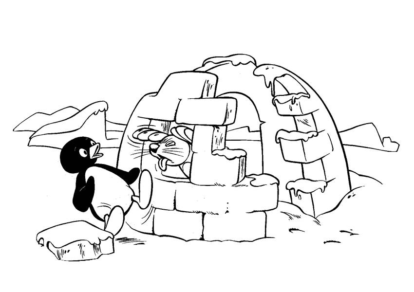 Coloring pages penguins - picture 3