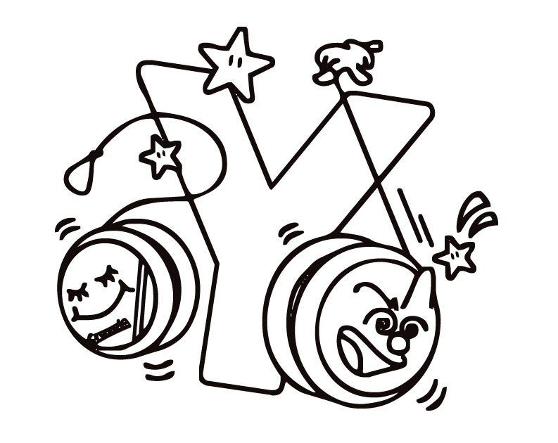 Letter Y Is For Kiddy Coloring For Kids - Activity Coloring Pages 