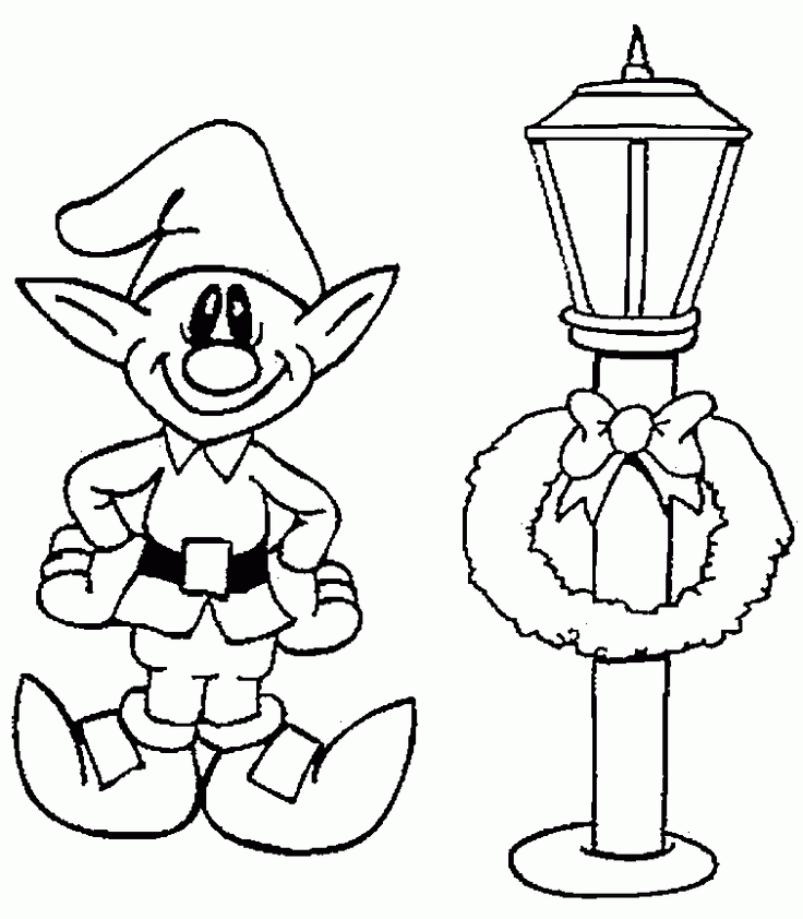 Elf Coloring Pages For Kids #5567 | Pics to Color