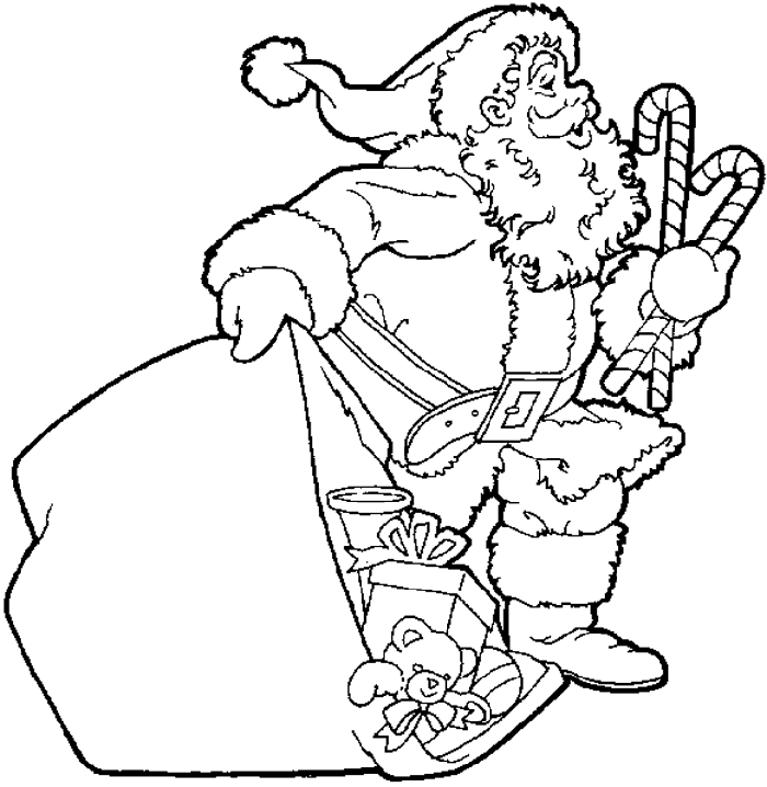 santa coloring book | Coloring Picture HD For Kids | Fransus 