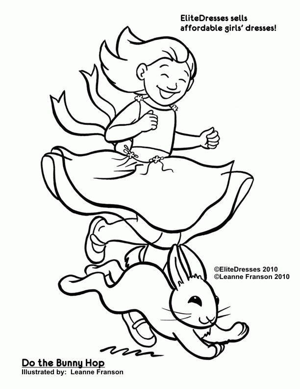 hop the rabbit Colouring Pages