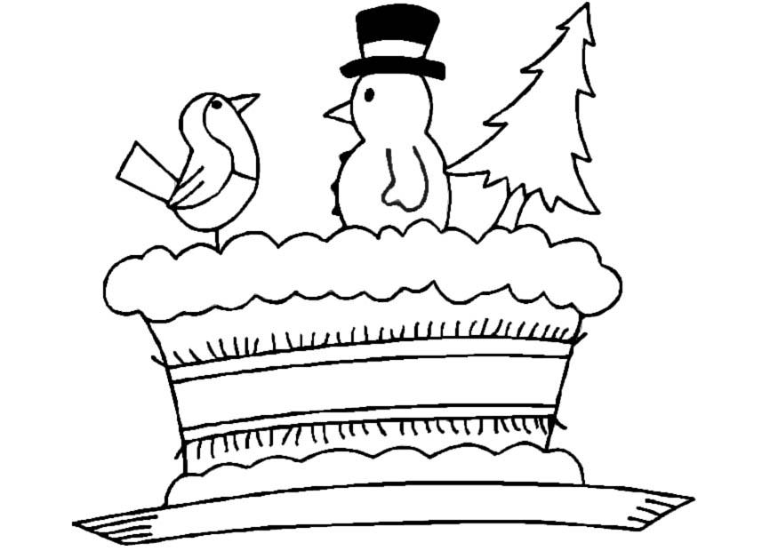 Christmas Cake Coloring Pages | Learn To Coloring