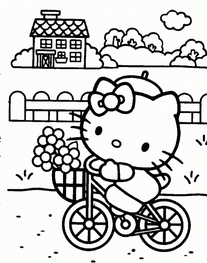 Scooby Riding a Bike Coloring Page | Kids Coloring Page