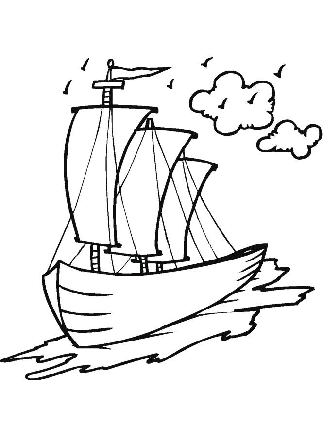 Coloring pages boats and sailboats - picture 3