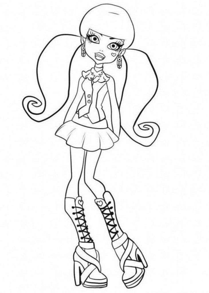 Cute Draculaura Monster High Coloring Page - deColoring