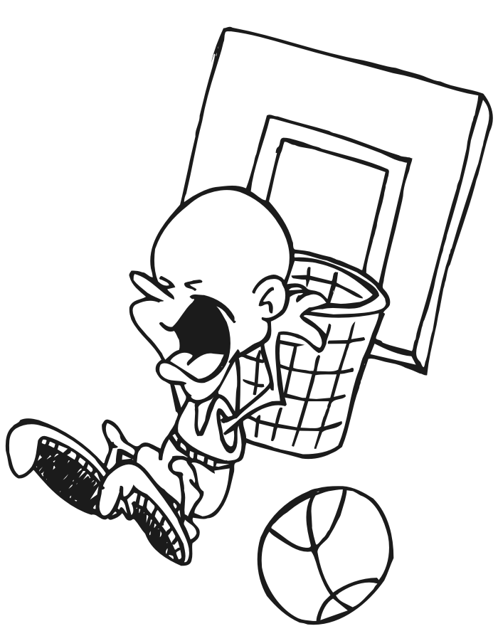 Basketball Coloring page | Slam Dunk