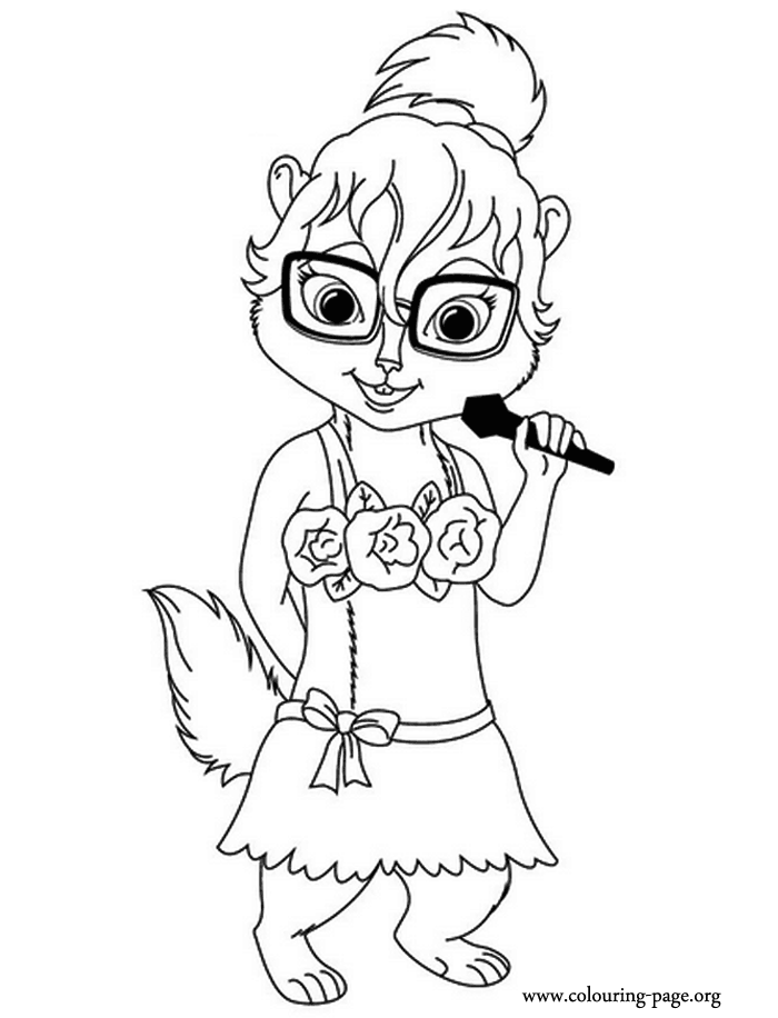jeanette chipmunk Colouring Pages