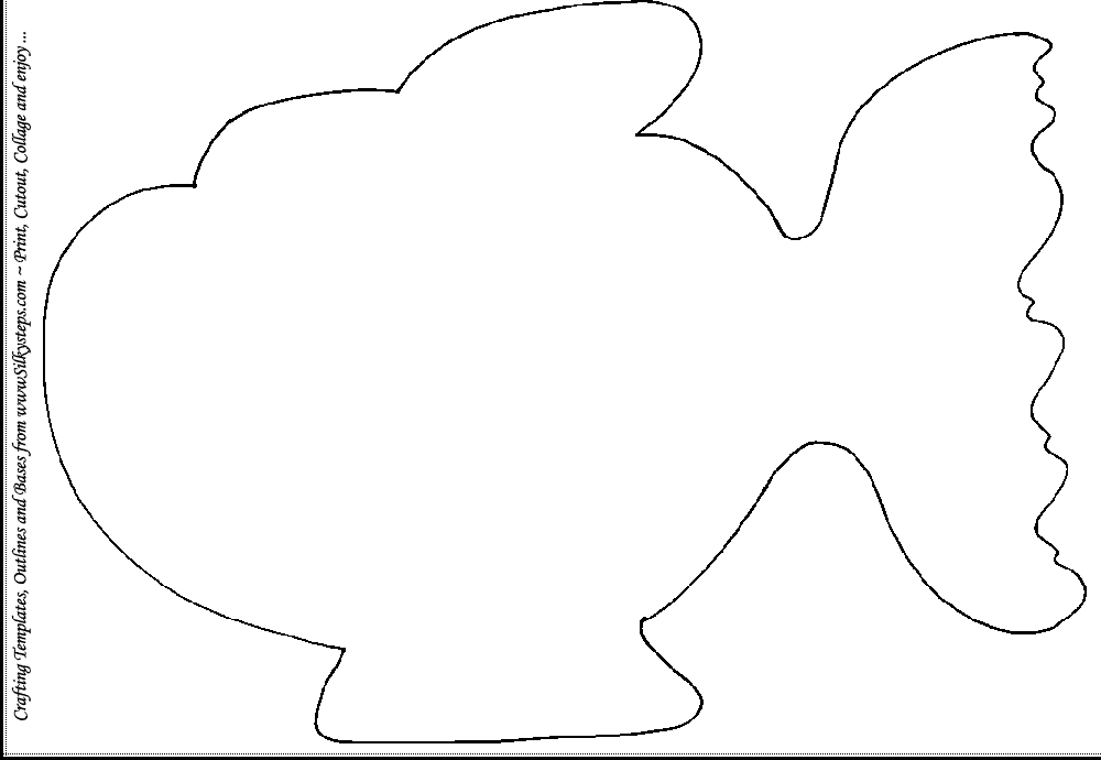 Fish outline template for craft activity