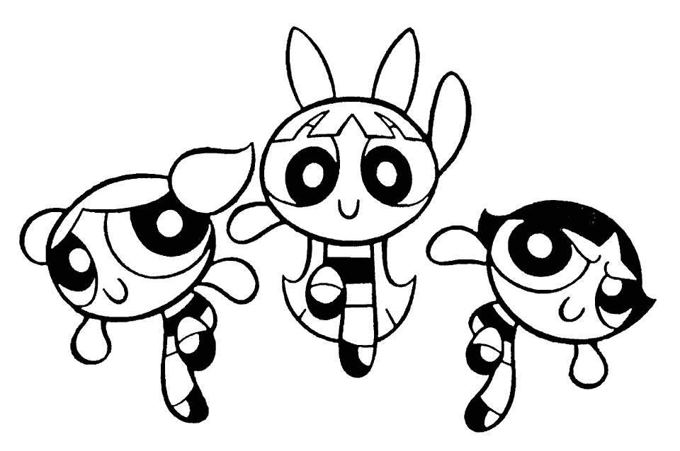Cartoon Coloring The Powerpuff Girls Printable Coloring Pages 