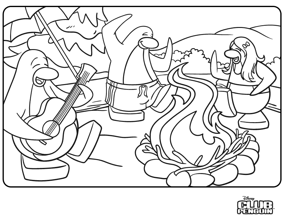 club penguin puffle coloring pages : Printable Coloring Sheet 