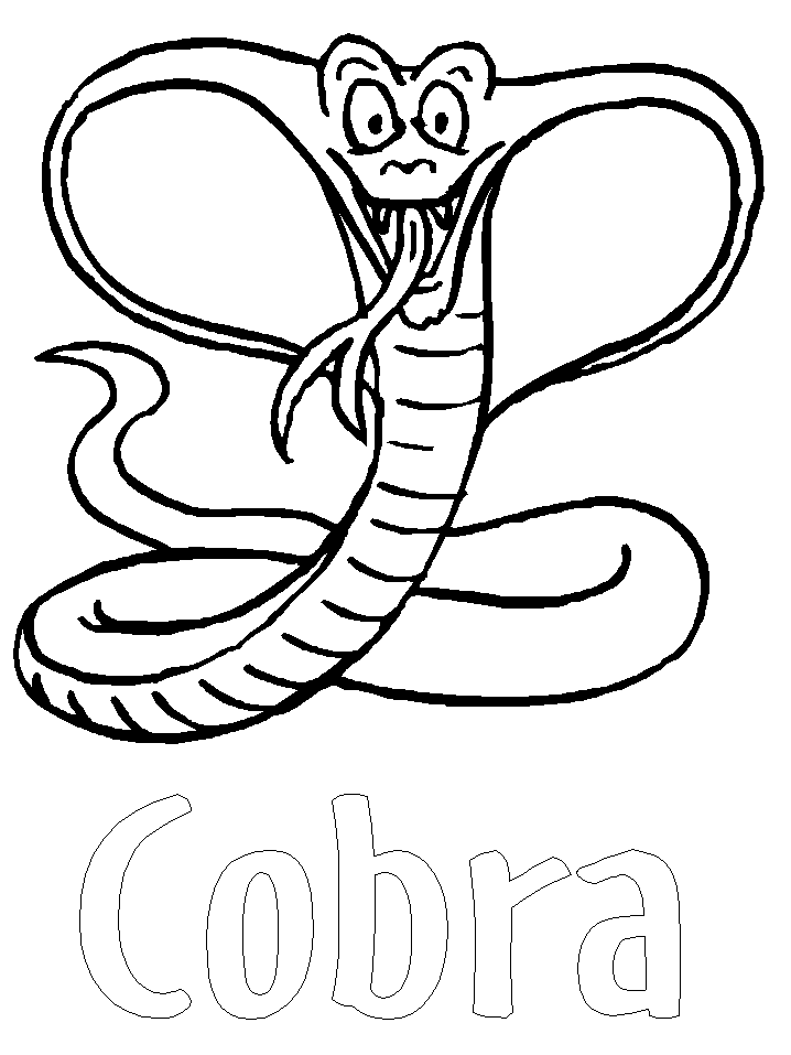 Dangerous Snake coloring pages for children's Amusement