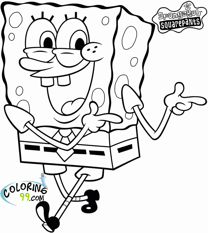 Coloring Pictures Of Spongebob Characters - Coloring Home