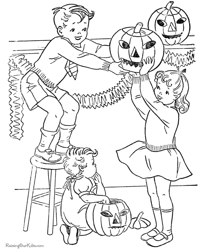 Kid Coloring Pages for Halloween - 018