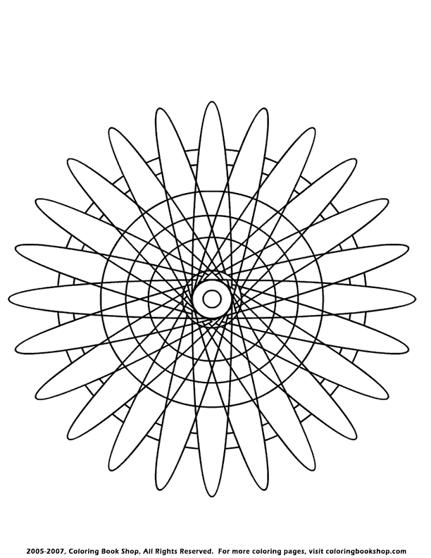 Flower mandala abstract free printable coloring page