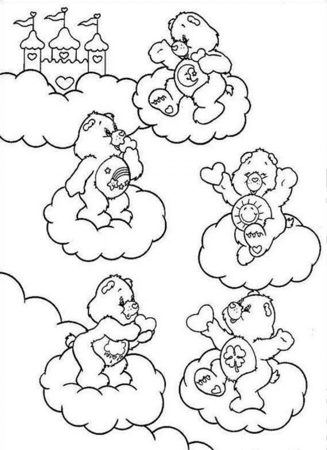 Care Bears Friends Coloring Page Coloringplus 160977 Carebears 