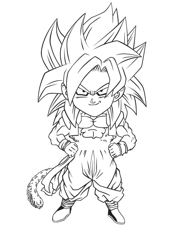 Dragon Ball Z Gogeta Coloring Page | Free Printable Coloring Pages