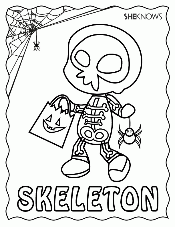 Free Skeleton Coloring Pages - Coloring Home