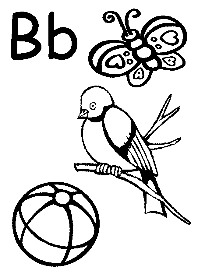 letter b worksheets Colouring Pages
