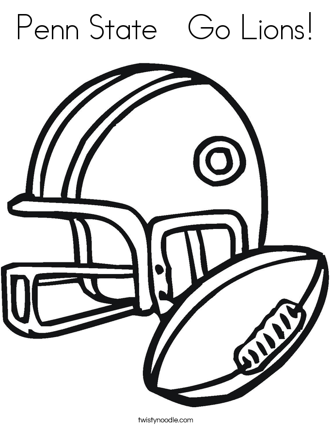 Penn State Helmet Football coloring page