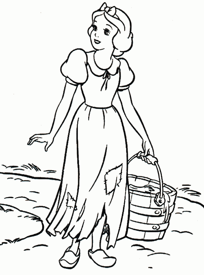 Snow White Coloring Sheets - Snow White Cartoon Coloring Pages 