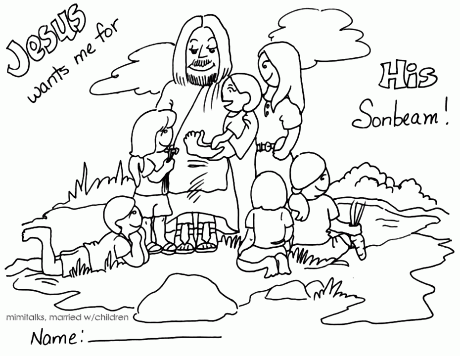 Jesus hugging boy Colouring Pages