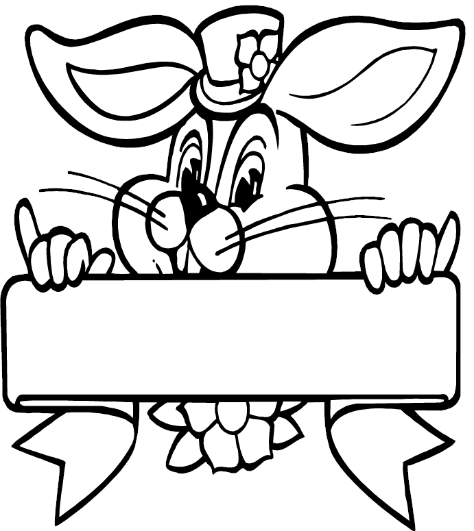 Easter Bunny Face Coloring Pages - Coloring Home