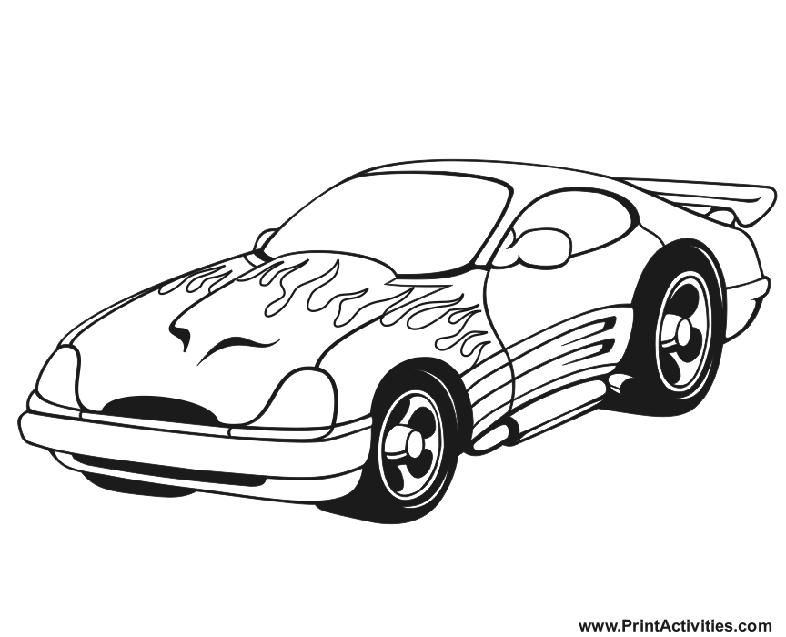 download sports car coloring pages