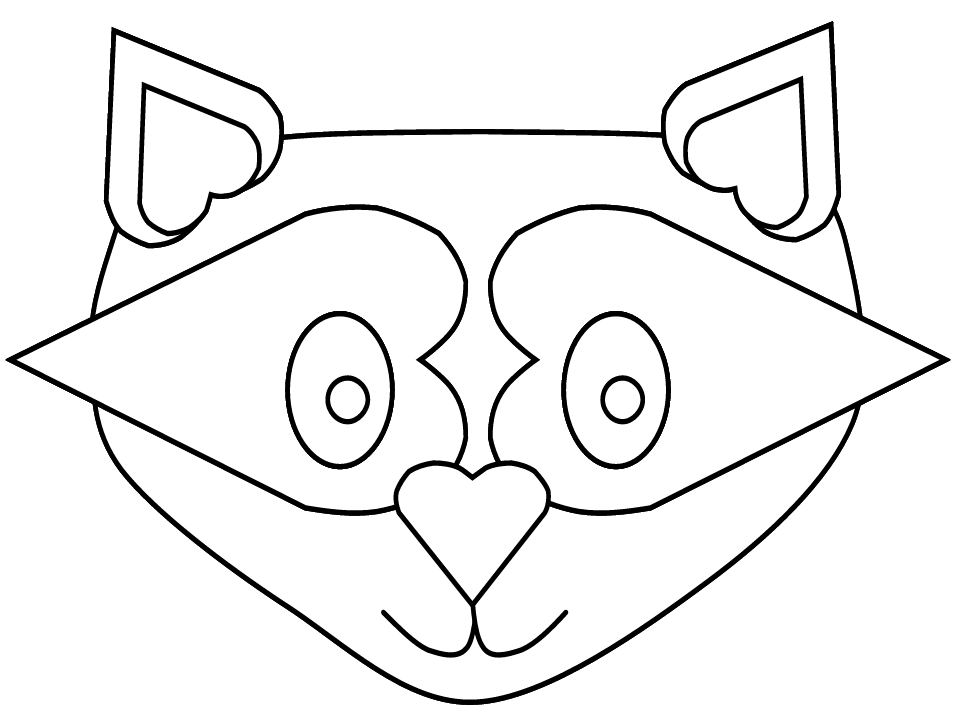 Pin Raccoons Coloring Pages Super Cake