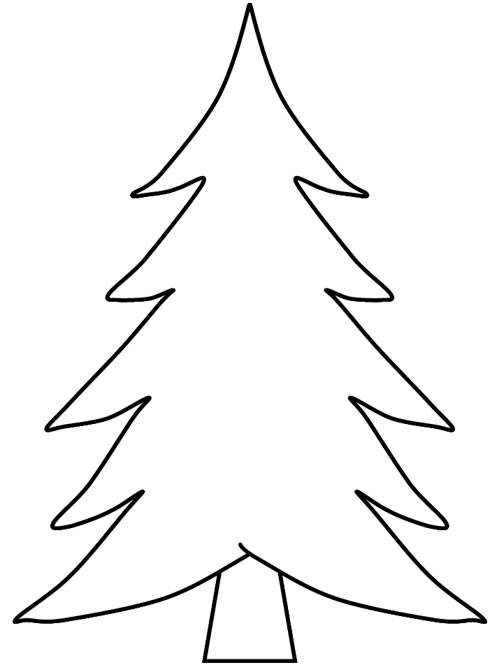 christmas tree templates Colouring Pages