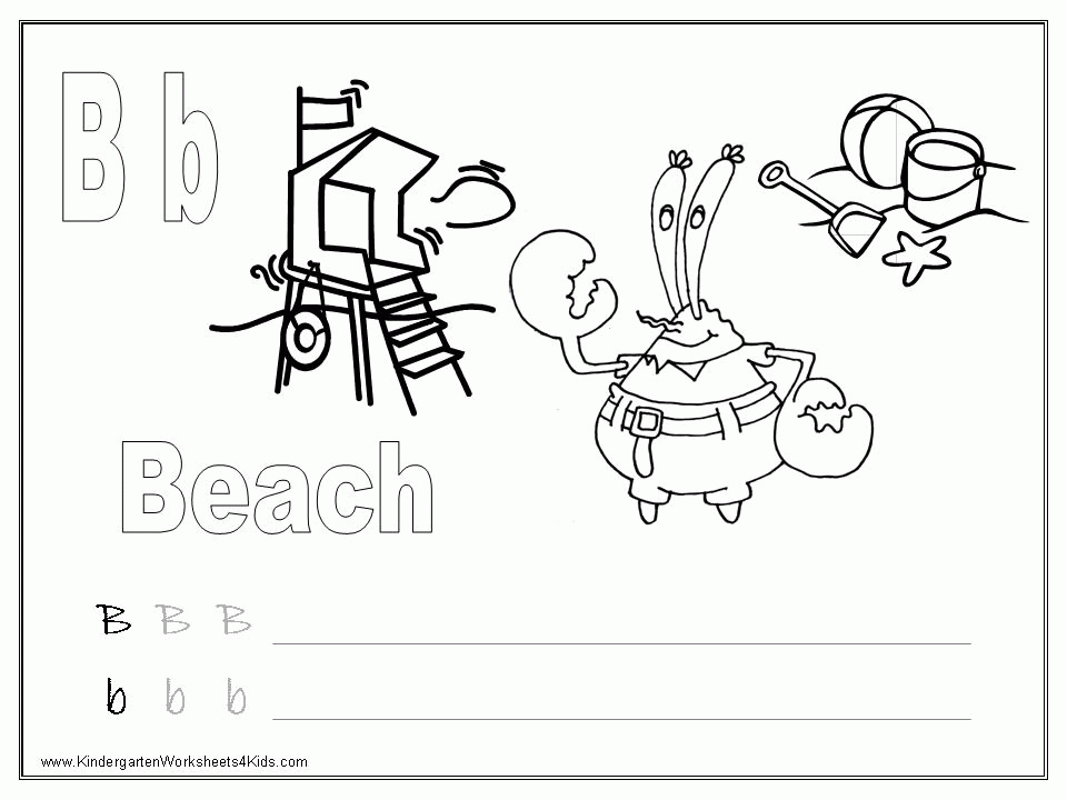 trace the letter B Colouring Pages (page 3)