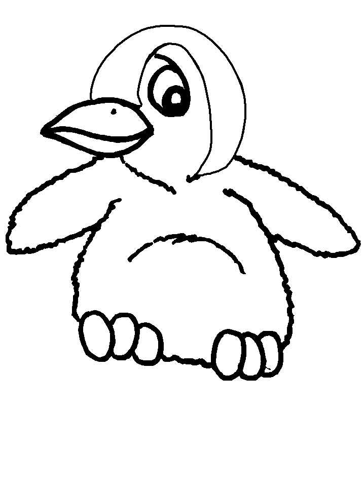 Cartoon Penguin Coloring Pages