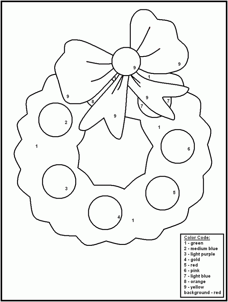 coloring-by-number-christmas-pages-4 | Free coloring pages for kids