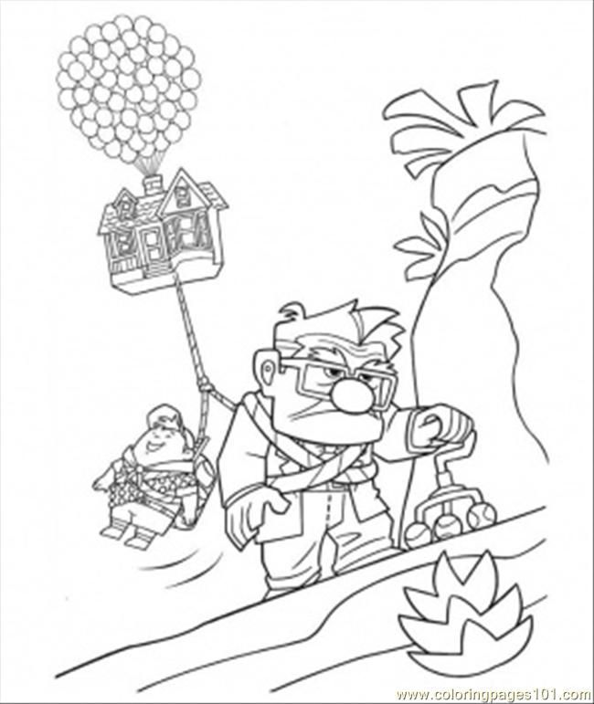 Coloring Pages Russell Goes Up On The Balloons (Cartoons > Others 