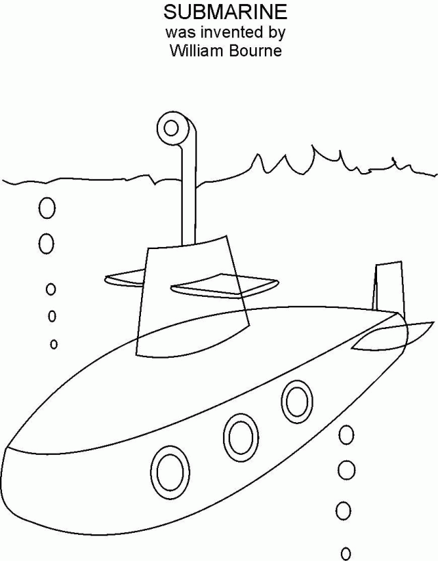 Submarine Coloring Pages - Coloring Home