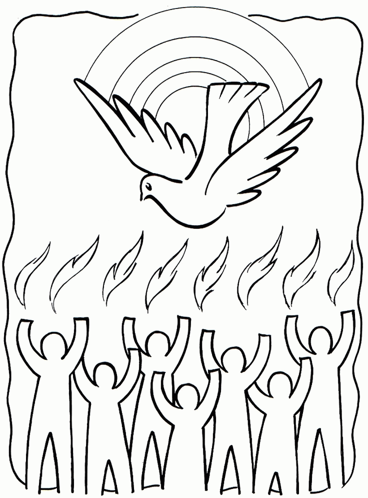 catholic coloring pages holy spirit