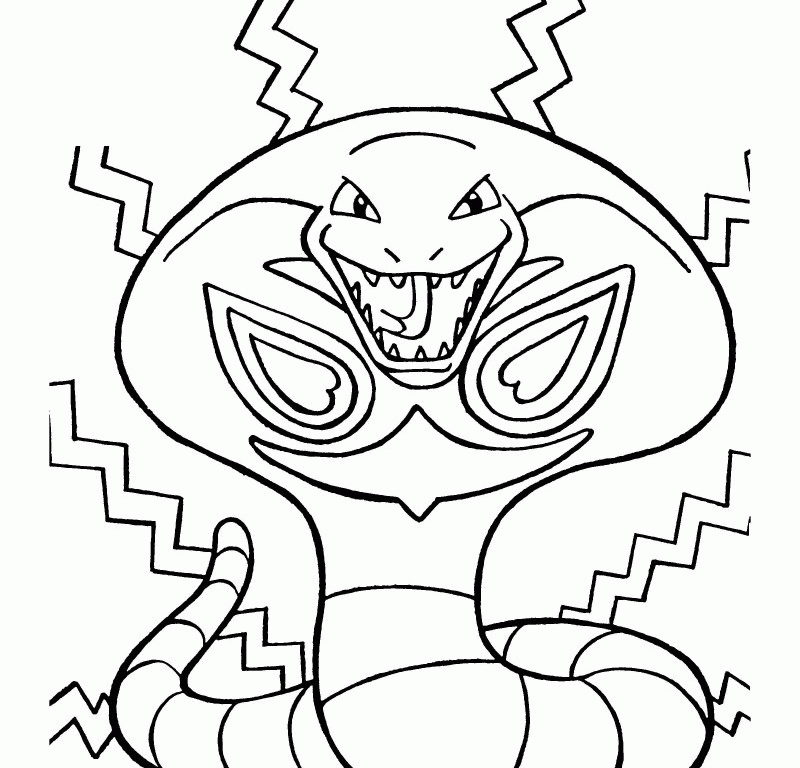 Pokemon The Evil Snake Coloring Page - Kids Colouring Pages