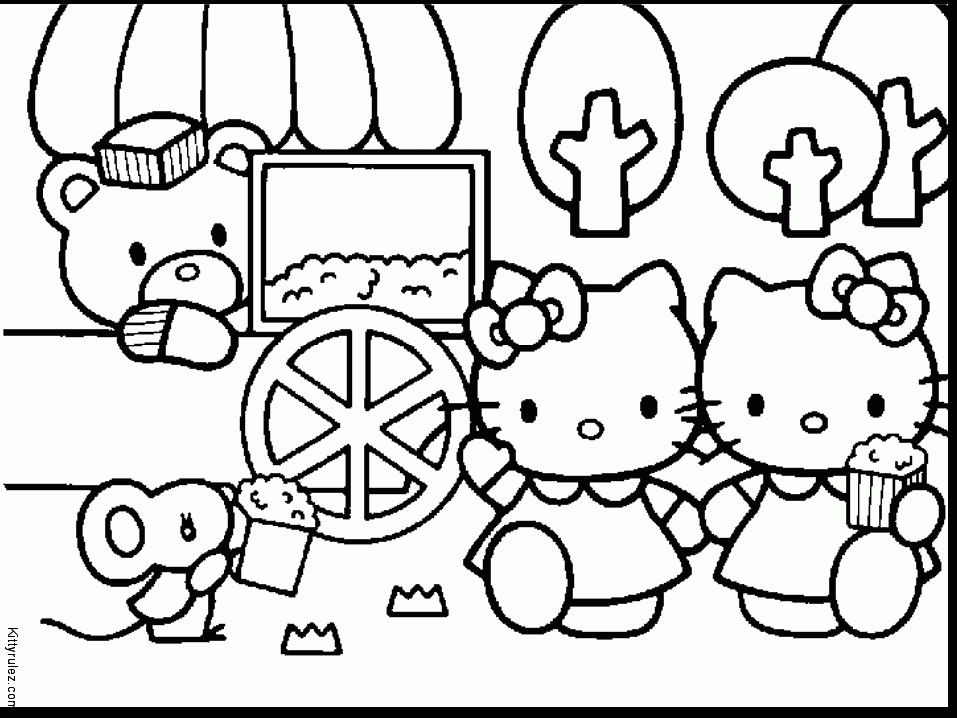 Hello Kitty coloring draws =(