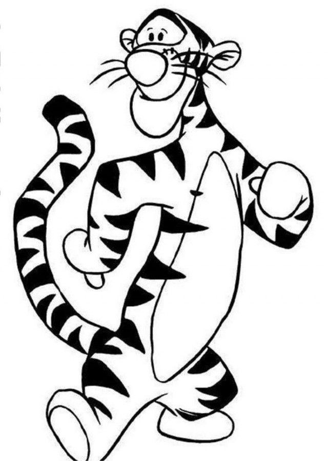 Download Tigger The Strongest Friend Of Winnie The Pooh Coloring 