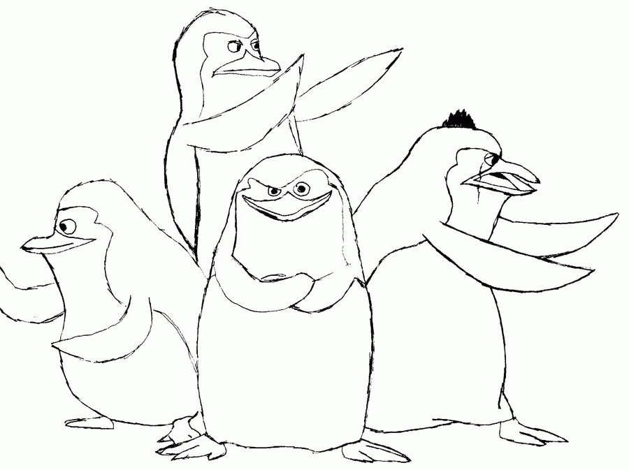 coloring pages penguins of madagascar : Printable Coloring Sheet 