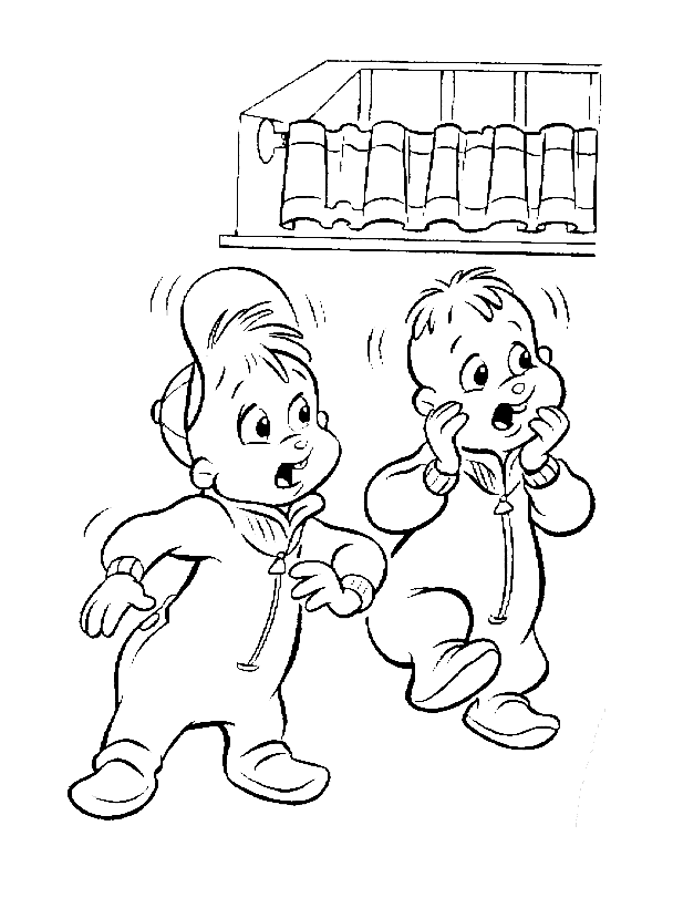 the chipmunks 3 Colouring Pages (page 2)