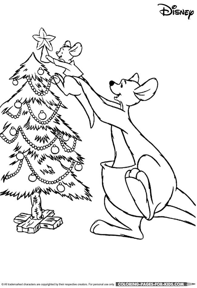 Roo Christmas Coloring Pages