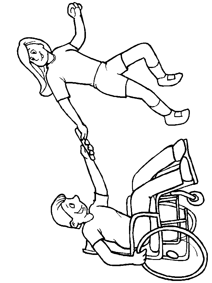 Printable Disabilities 28 People Coloring Pages - Coloringpagebook.com